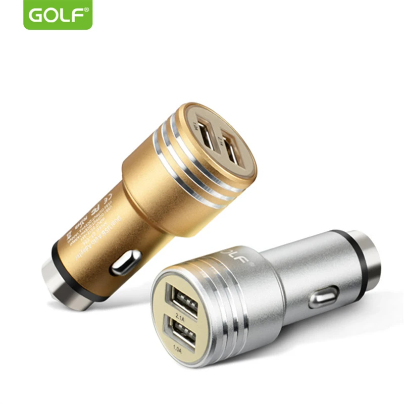 Автомобильное зарядное устройство GOLF Dual USB для iPhone Samsung LG Xiaomi мобильный телефон