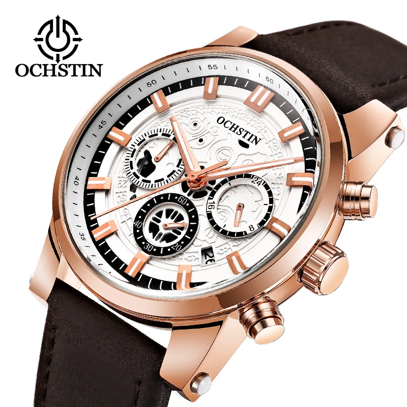 OCHSTIN мужские часы с хронографом Топ бренд Роскошные Спортивные кварцевые