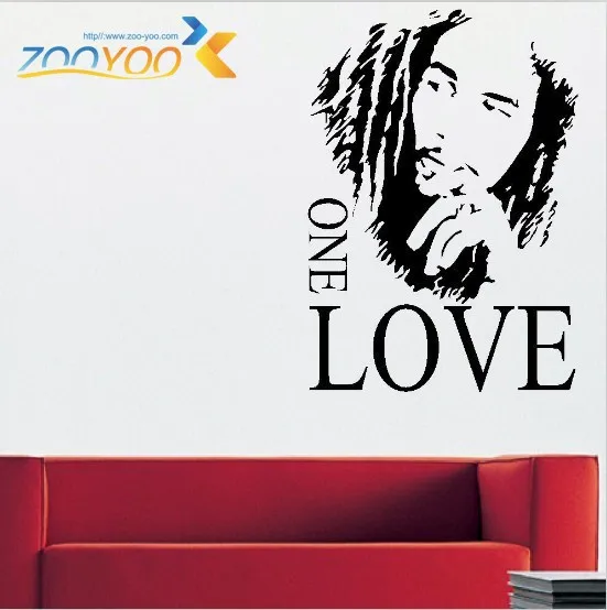 

Bob Marley Love Quote Wall Stickers One Love Vinyl Home Decor For Living Room Bedroom Decorations