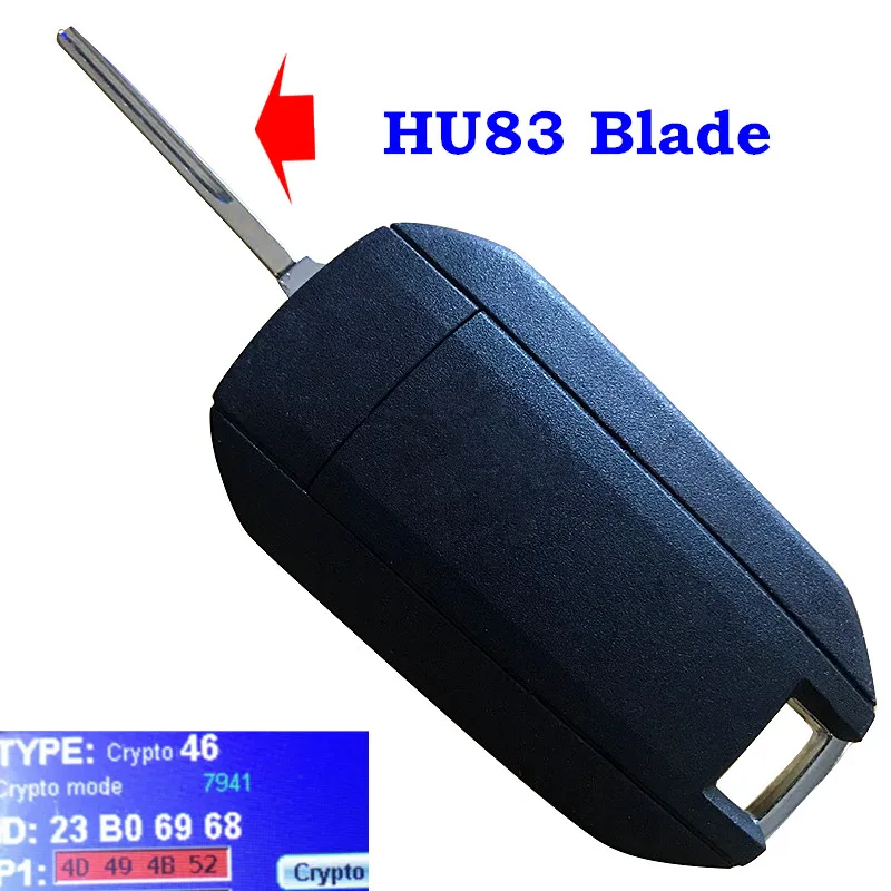 Новый Флип-ключ Φ 3 Кнопка 433 МГц ID46 для Peugeot 208 2008 301 308 3008 408 4008 508 Hella HU83 или VA2 Blade |
