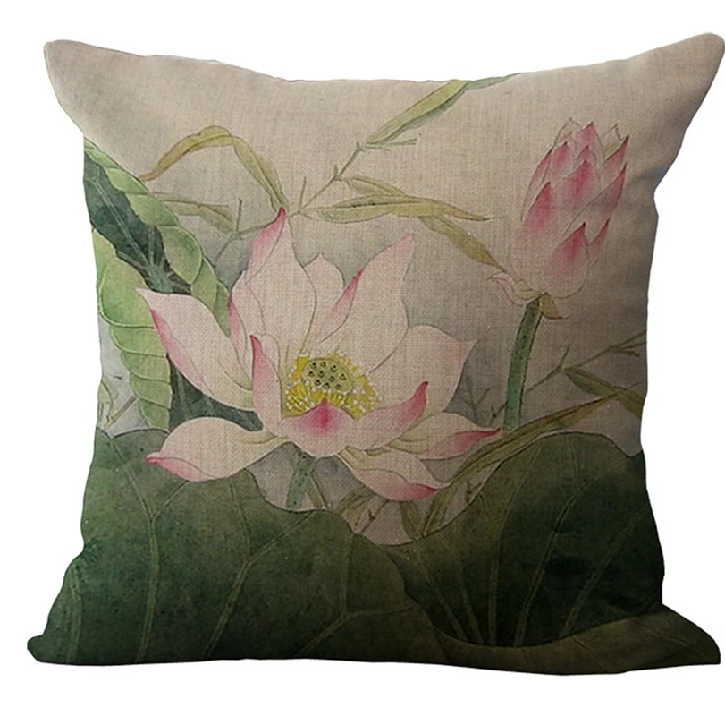 Оптовая продажа цена Lotus серии картина сиденья подушки декоративные домашний