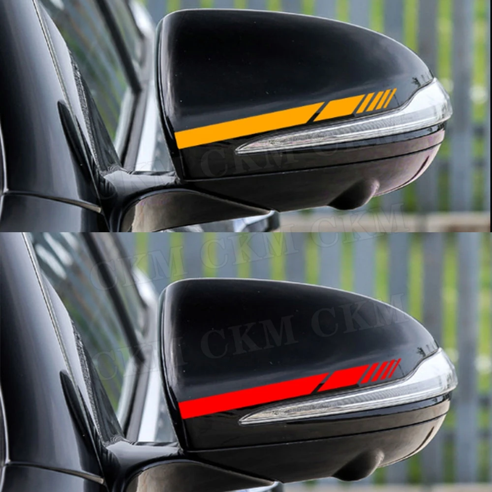 SUV виниловая графическая наклейка на зеркало заднего вида боковая в полоску DIY