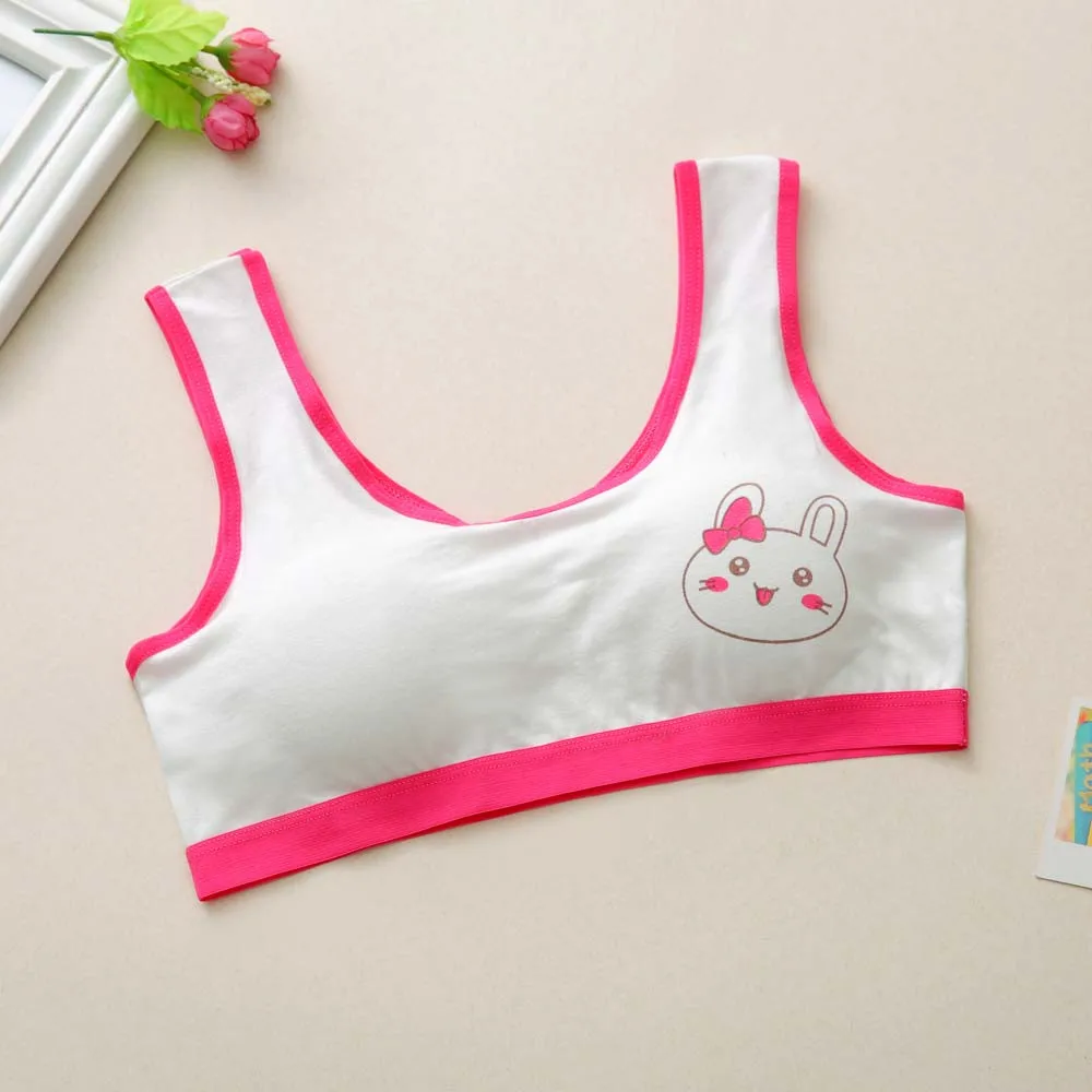 Хлопковый тренировочный бюстгальтер милое Новое нижнее белье с принтом для