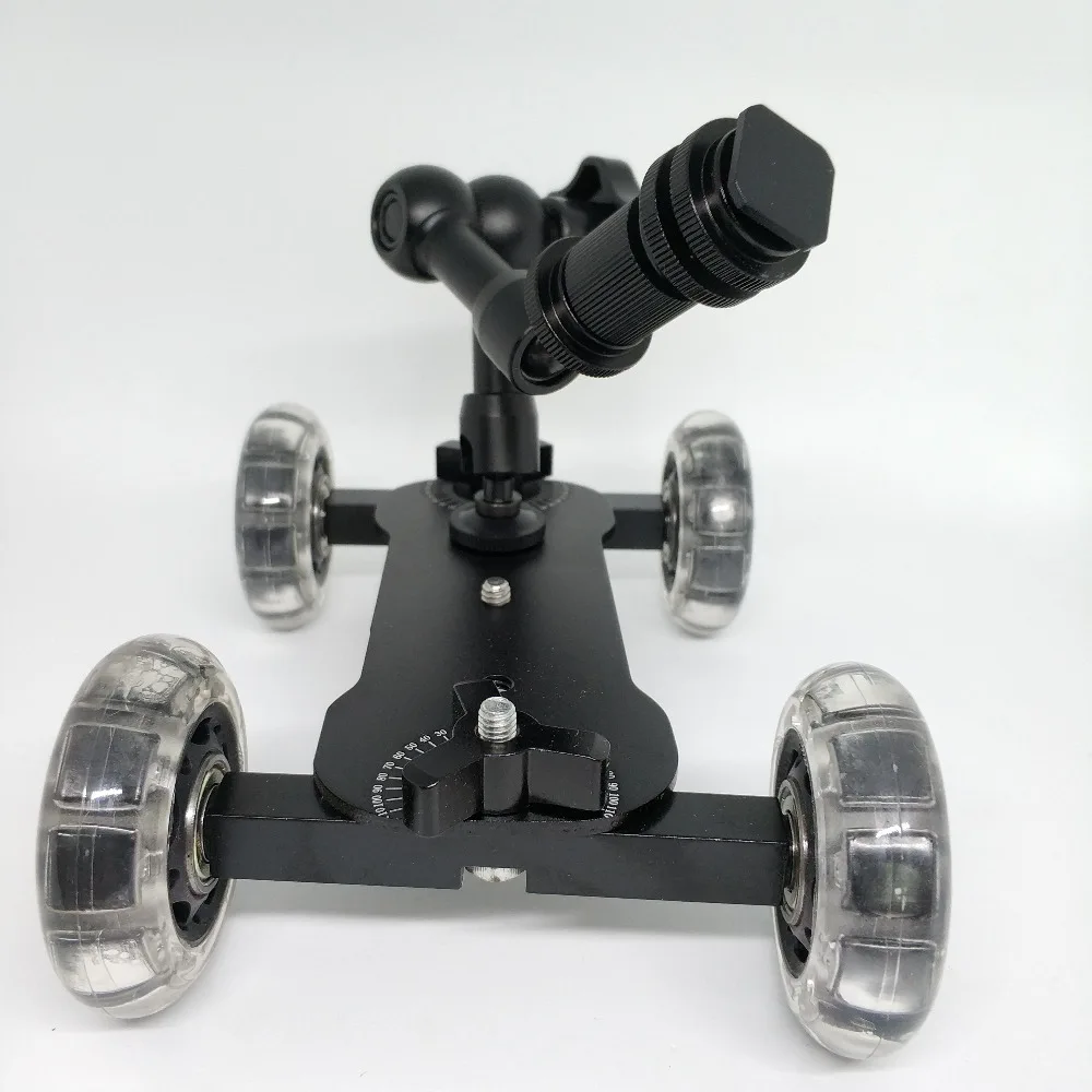 Kaliou Dolly Car + 7 ''Волшебная рукоятка настольная Мобильная роликовая видеокамера