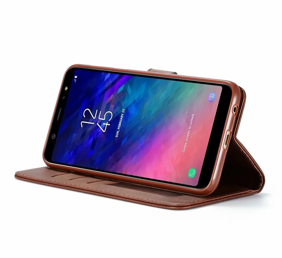 Для samsung A6 Plus, кожаный винтажный Чехол-кошелек, Hoesjes, samsung Galaxy A6, чехол-книжка, чехол для телефона s, для Smasung A6
