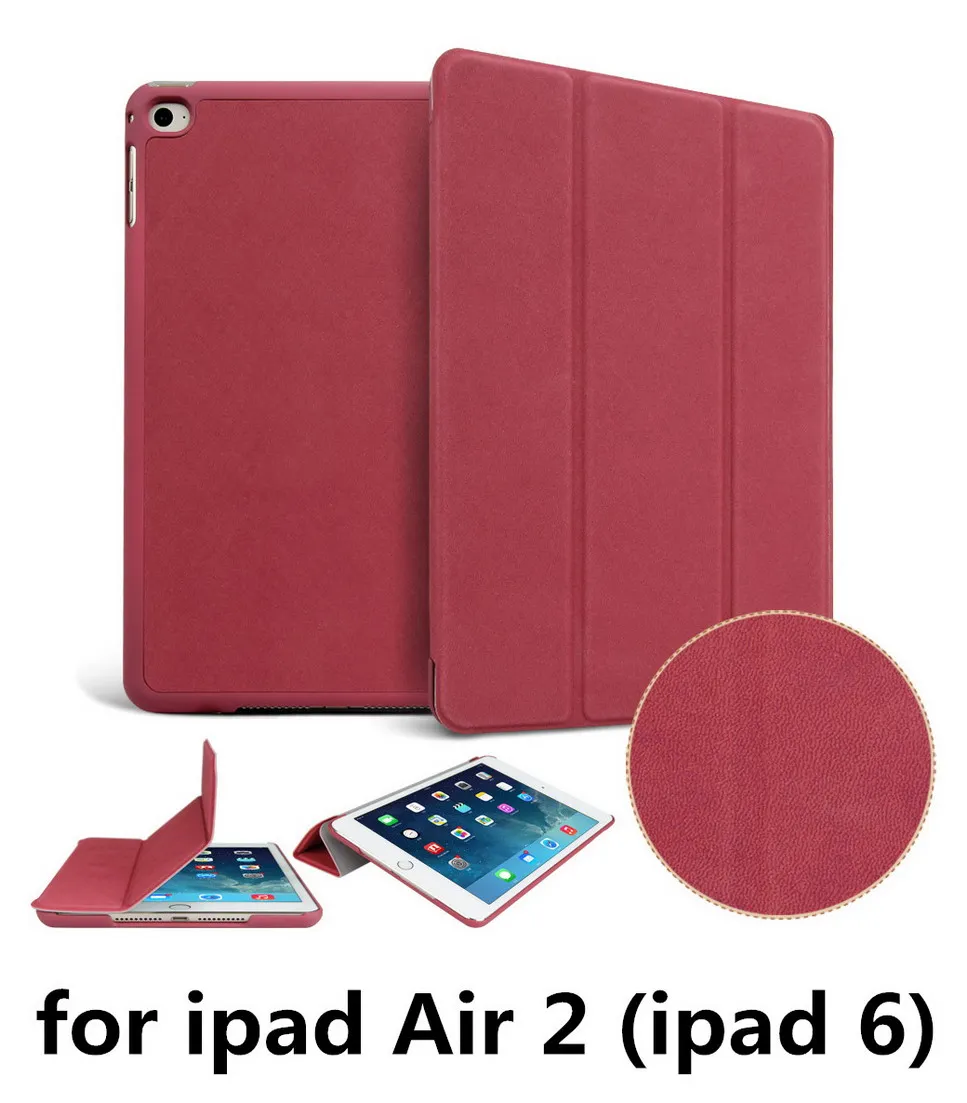 Rose Air 2 lu wen Высококачественный матовый чехол из искусственной кожи с оленем для Apple iPad Air 2 A1566'A1567 1:1 защитный умный режим сна wake up-YCJOYZW - Цвет: Rose Air 2 lu wen