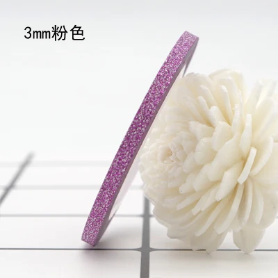 3mm Pink Смешанные 17 цветов, 1 шт, 1 мм, 2 мм, 3 мм, блестящая Смешанная цветная лента в рулонах, линия для украшения ногтей, стикер для самостоятельного дизайна ногтей, полосовая лента - Цвет: 3mm Pink