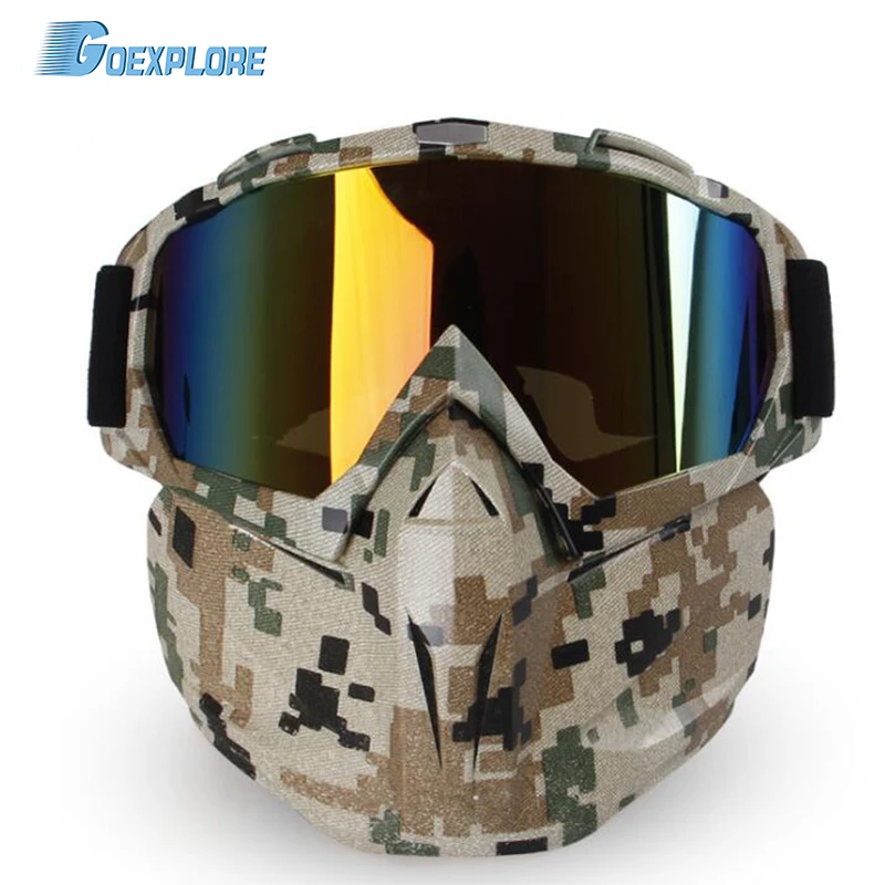 Тактические Маски Goexplore на все лицо противотуманные вентилируемые ветрозащитные