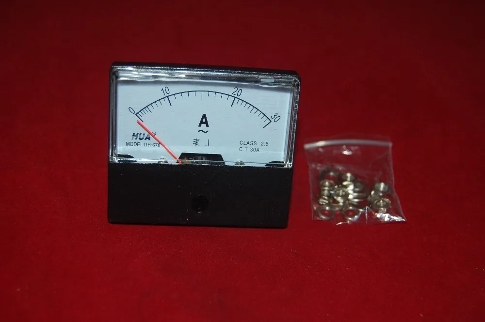 1 шт. аналоговый амперметр переменного тока 30 А 670 60 Х70 мм 0 А|panel ammeters|panel amp meterspanel