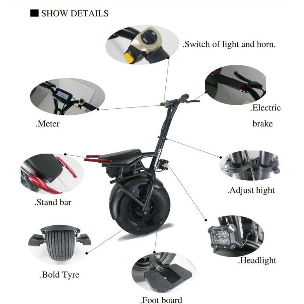 18inch Mini Smart Scooter Unicycle Electric Self- Balancing One Weele overboard scooter electrico | Спорт и развлечения