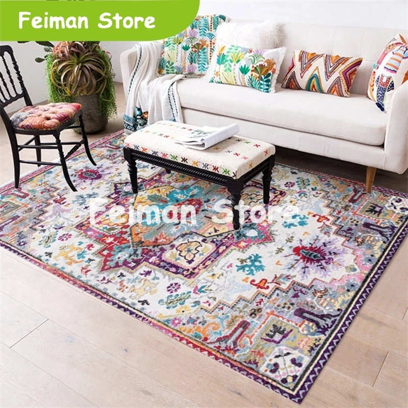 Современный богемный дизайн красочные коврики с геометрическими узорами и