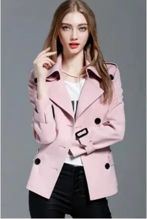XS-4XL New Women clothing fashion Collect waist sexy ladies trench coat spring Short payment outerwear plus size | Женская одежда