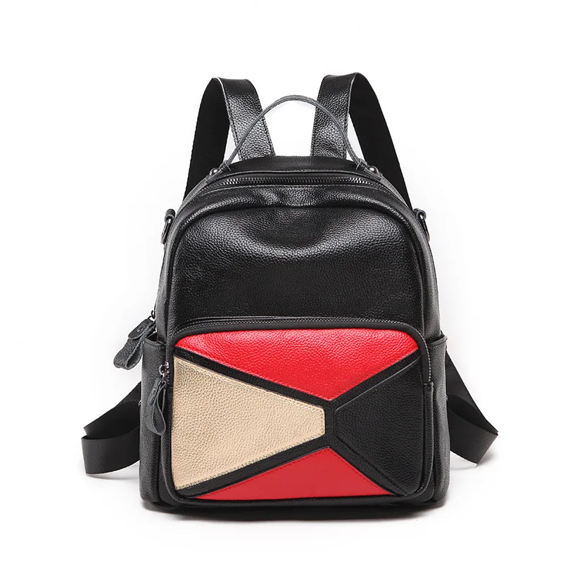 Женский рюкзак из натуральной воловьей кожи, женский рюкзак Mochila Feminina, рюкзак на молнии, сумки для книг, подходящие по цвету