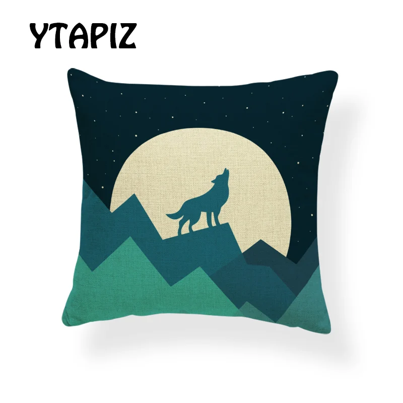 Персонализированный набор подушек с геометрическим рисунком цветов Собака Олень Жираф Волк Зебра Дерево Ленивая Корова Панда Декоративное покрытие для спальной комнаты дивана.