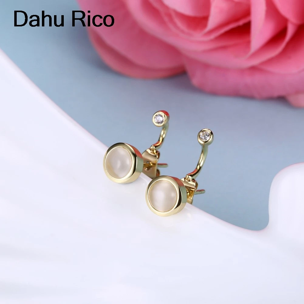 aretes de bijou kolczyki damskie gold plated earrings orecchini Dahu Rico stud | Украшения и аксессуары