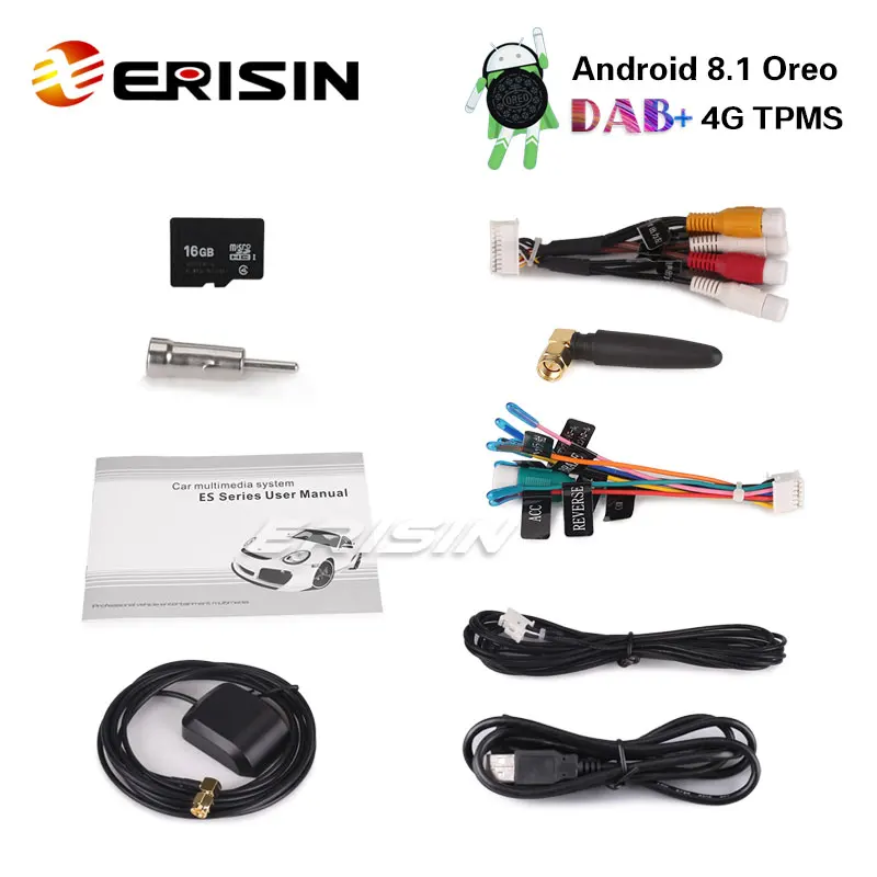 Автомобильный dvd-плеер gps для ford Focus Mondeo Erisin ES3809FS 7 &quotDAB + 4G Android 8 1 автомобильный