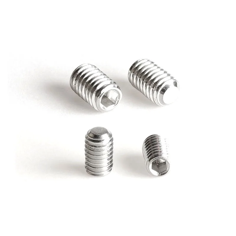 

10pcs M5M6M8 304 Stainless Steel Hexagonal Flat End Fixing Screw Machine Meter Top Screw