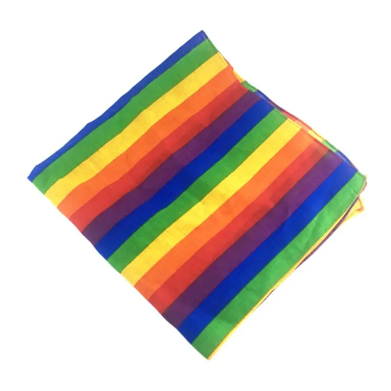 Бандана в радужную полоску унисекс повязка на голову стиле хип хоп для танцев с