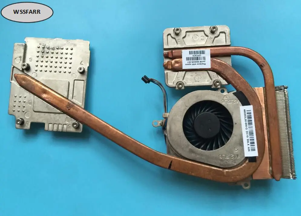 Оригинальный радиатор и вентилятор для процессора ноутбука HP EliteBook 8570 Вт 690628 001