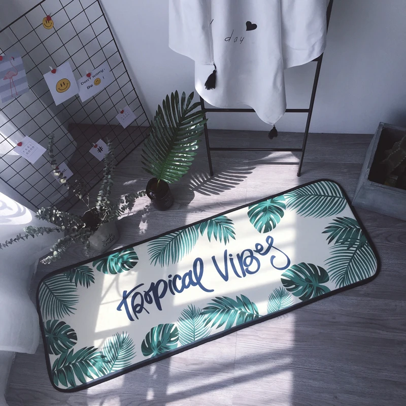 Нескользящий Европейский коврик для гостиной кухни ванной прямоугольный с милым