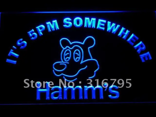 

670 It's 5 pm Somewhere Hamm's Beer LED Neon Light Signs with On/Off Switch 20+ Colors 5 Sizes to choose