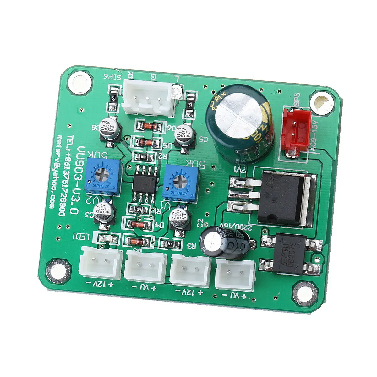 2pcs 10-12V VU Панель метр 500UA теплый задний светильник запись+ модуль драйвера высокое качество