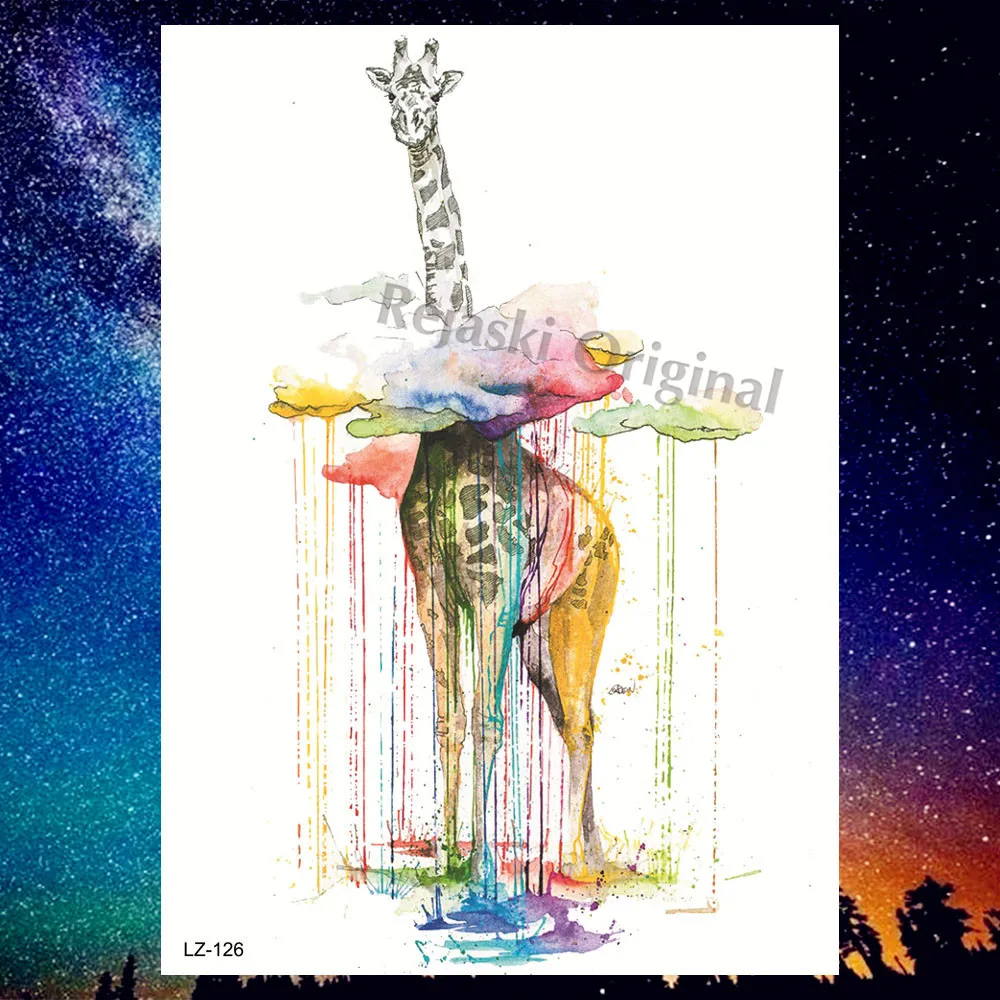 

REJASKI Chains Tiger Forest Arrow Geometric Temporary Tattoos Sticker Graffiti Flash Tatoos For Men Art Waist Custom Tattoo