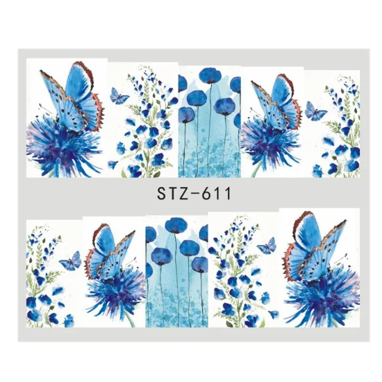 STZ611 Полная красота 1 шт. зеленый лист киви Фрукты вода слайдер наклейки для ногтей фантазия DIY Декор Фольга для ногтей Инструменты CHSTZ619/621 - Цвет: STZ611