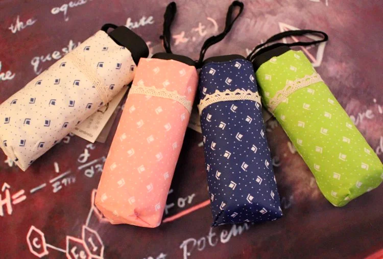 Небольшой карманный зонтик пять складных кружевных зонтов для дождя женщин