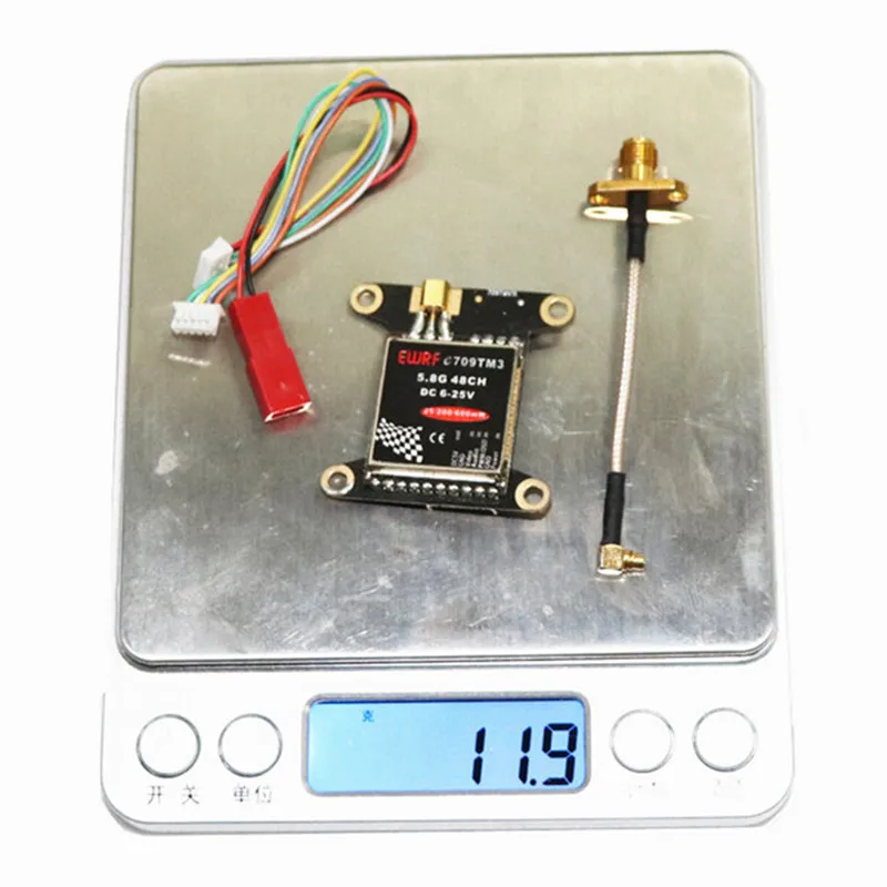 E709MT3 5.8G 40CH 25mW/200mW/600mW Adjustable AV Transmitter w/ Mounting Hole for Flight Controller RC Toys | Игрушки и хобби