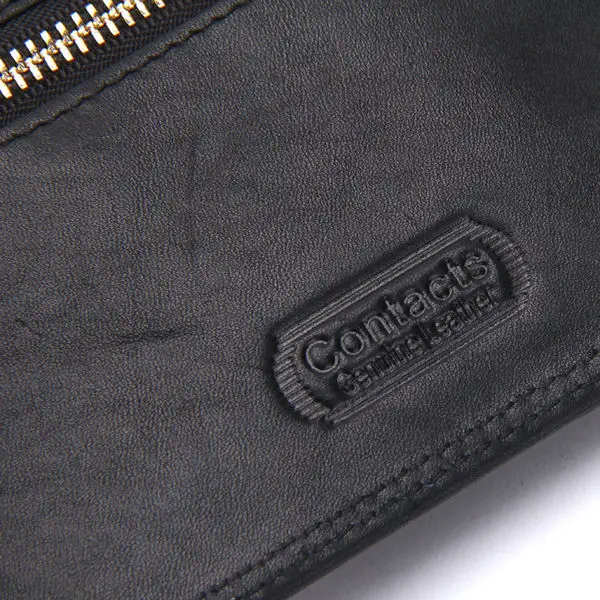 CONTACT'S супертонкий держатель для карт из натуральной кожи короткий кошелек