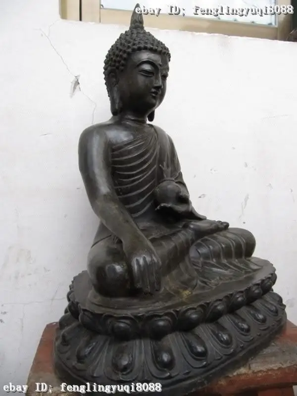 18&quotTibet Buddhism excellent Bronze Copper Sakyamuni Buddha Statue Discount 55% |