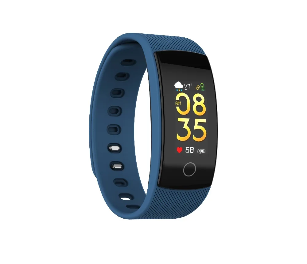 Смарт-браслет QS80 PLUS с пульсометром кровяным давлением кислородом bluetooth V4.0