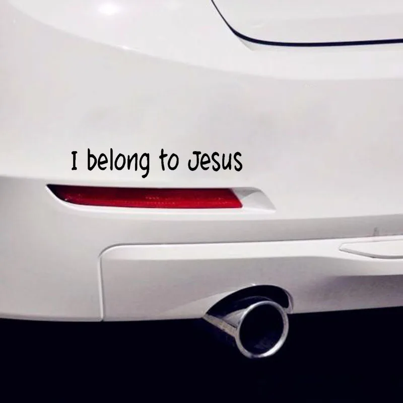 QYPF 16 8 см * 3 я принадлежу к Jesus God виниловая наклейка на окно автомобиля Черный
