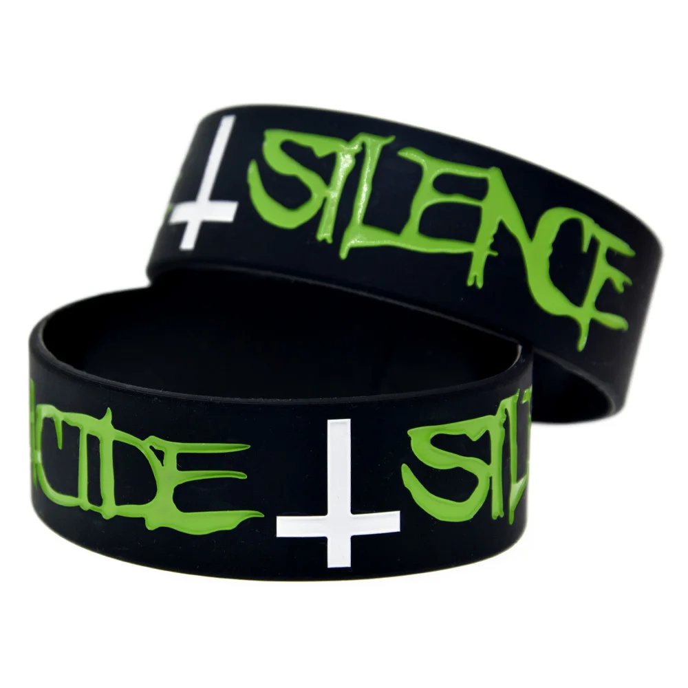 1 шт. Suicide Silence &quotсиликоновый браслет ширина дюйм широкий в рекламных целях!