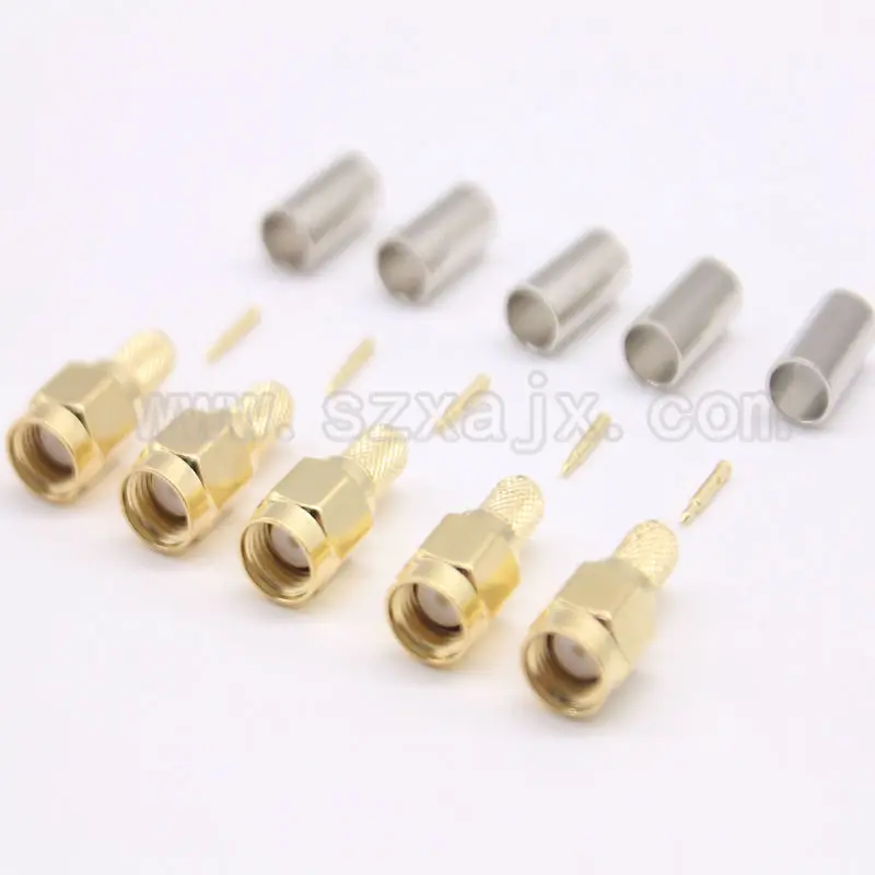Оптовая продажа 10 шт. SMA Штекерный центральный обжим для RG58 LMR195 RG142 RG400 Быстрая