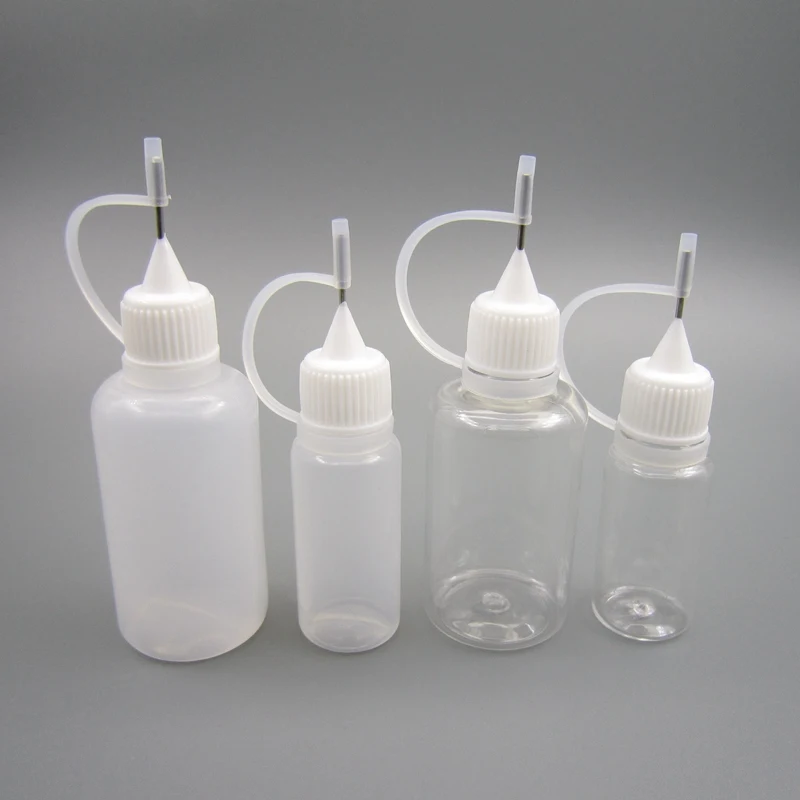 10 шт. маленький пустой пластиковый для жидкости бутылка с металлом сопла