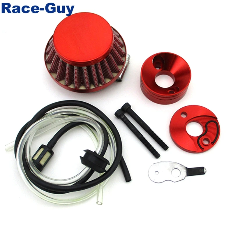 Красный 44 мм воздушный фильтр + адаптер Vstack шланг для мини-квадроцикла