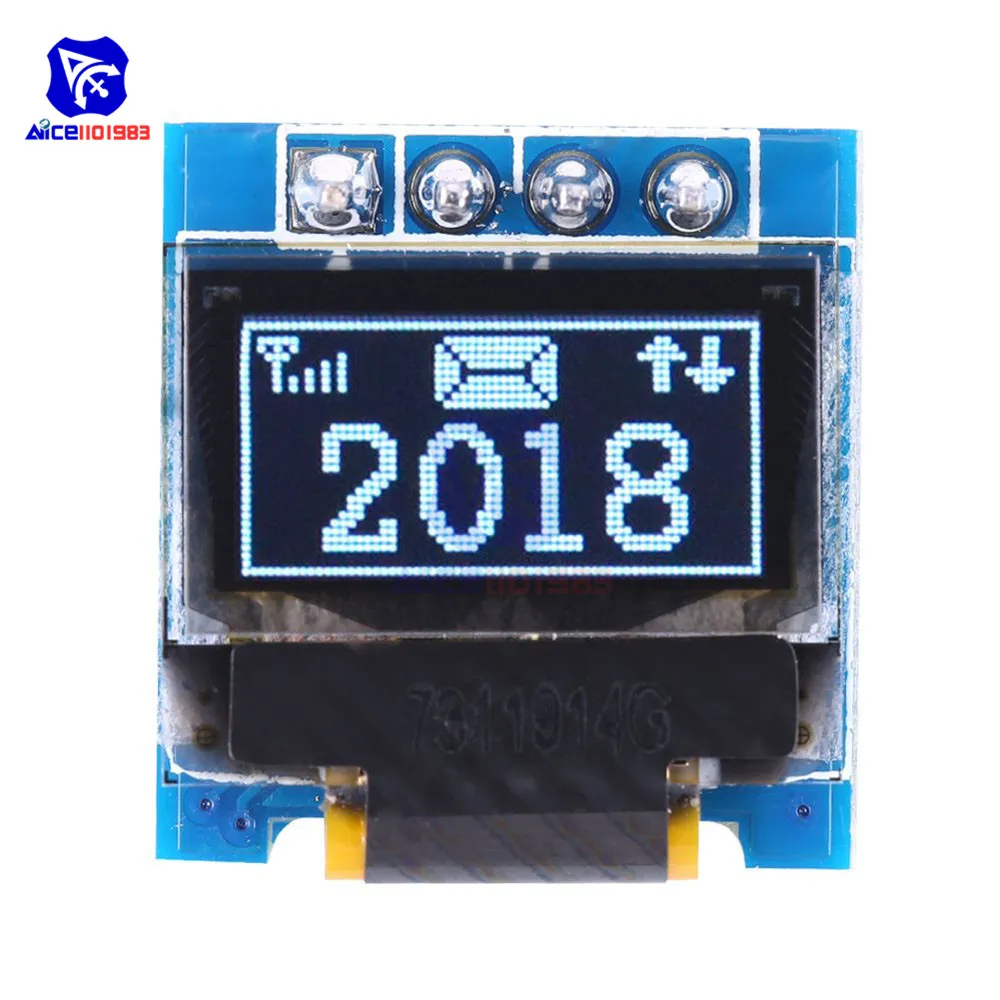 Модуль OLED дисплея 0 49 дюйма 128 × 32 SSD1306 I2C IIC интерфейс 4 контакта 3 5 в для
