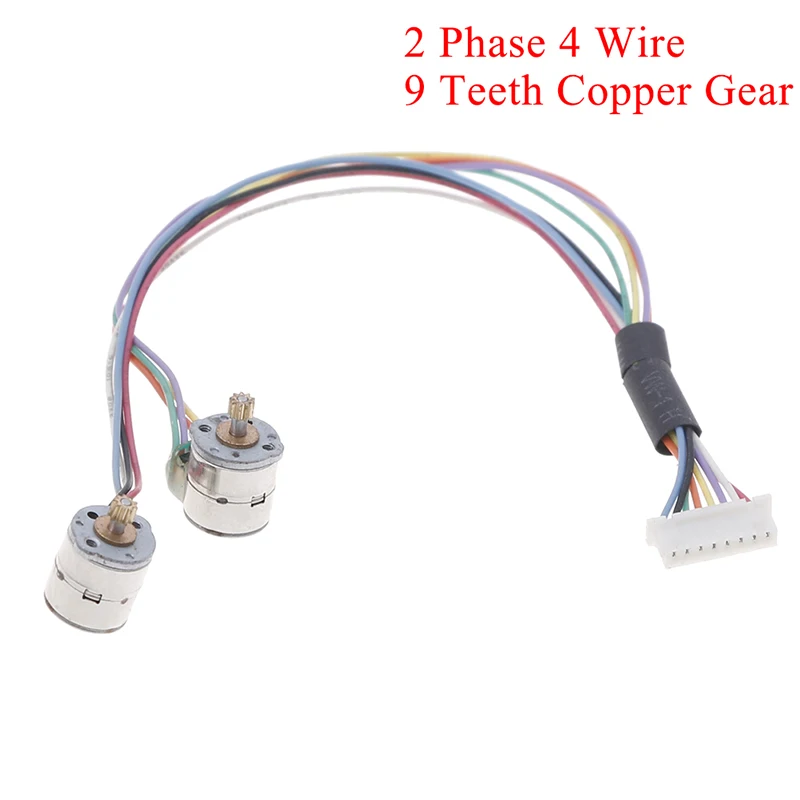 1 шт мини степпер металлический редукторный двигатель 2 фазный 4 проводной Micro 8 мм