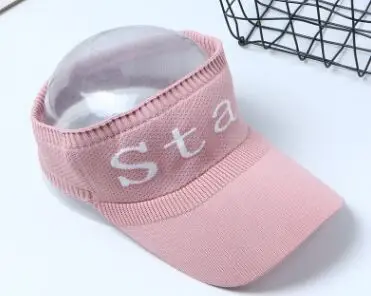 Star pink Уличная Женская Повседневная походная Кепка для путешествий с солнцезащитным козырьком, вязаные шапки, спортивные безрукавные открытые солнцезащитные козырьки, пляжная кепка для гольфа - Цвет: Star pink