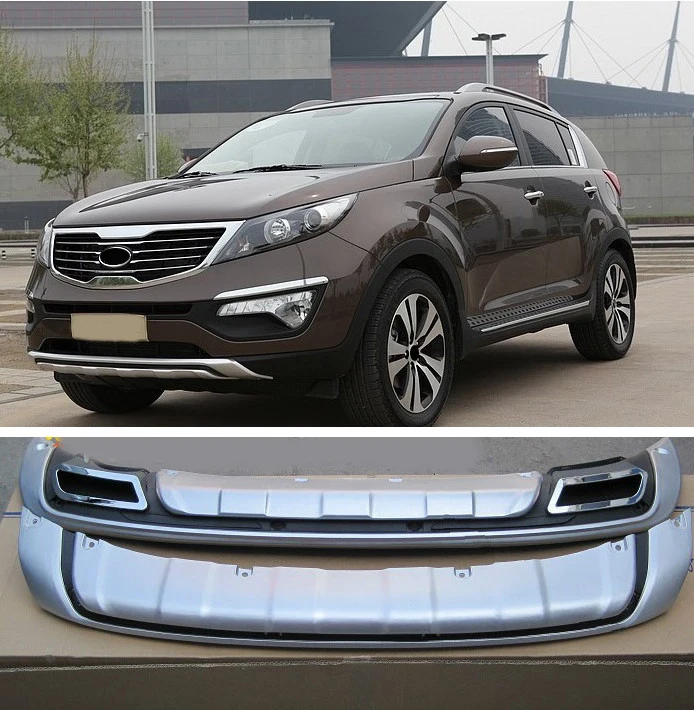 Подходит для KIA Sportager 2011 2012 2013 Высокое качество пластик ABS Хром Передний + задний