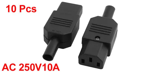 UXCELL новейший 10 шт. AC 250 в 10А разъем IEC320 C13 гнездовой многоразовый встроенный