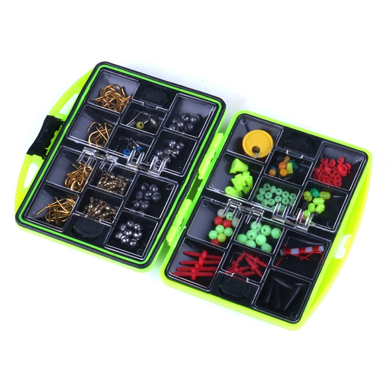 

Коробка для рыболовных снастей, коробка для хранения с 24 отделениями, полностью загруженный крючок, ложка, грузило для приманки, водостойки...