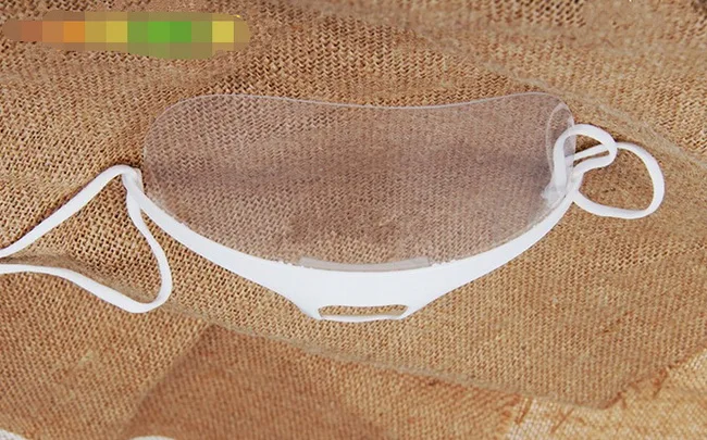 Прозрачный двухсторонний Анти-туман пластиковая маска улыбка Отель Ресторан