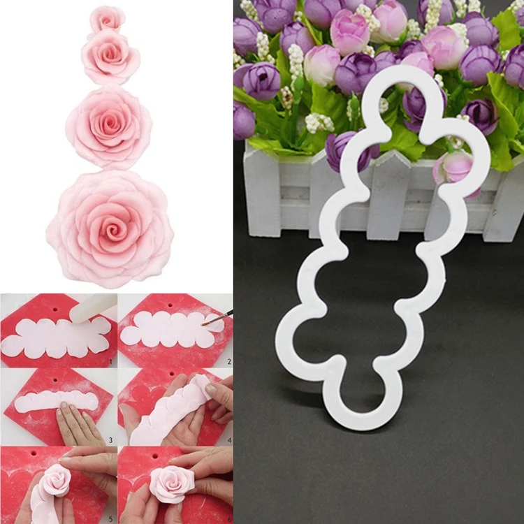 

ANGRLY Silicone 3D Rose Flower Fondant Cake Chocolate Sugarcraft Mould Mold Decor Tool Silicone Mold Kitchen Accessories Trump