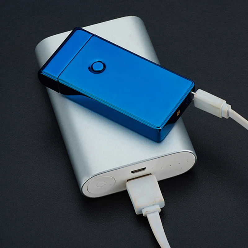 Двойной импульс дуги крест USB Перезаряжаемые прикуривателя ветрозащитный
