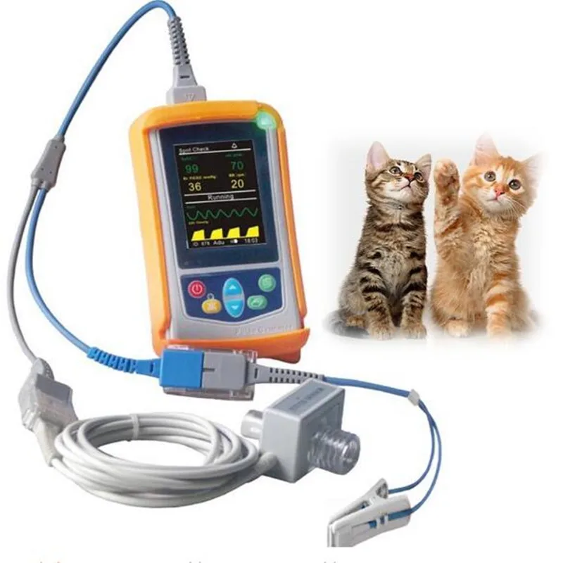 

Vet Vital Signs Monitor Mainstream Capnography Monitor with Spo2 and EtCO2,Handheld Etco2 Pulse Oximeter for Cat,Dog Use
