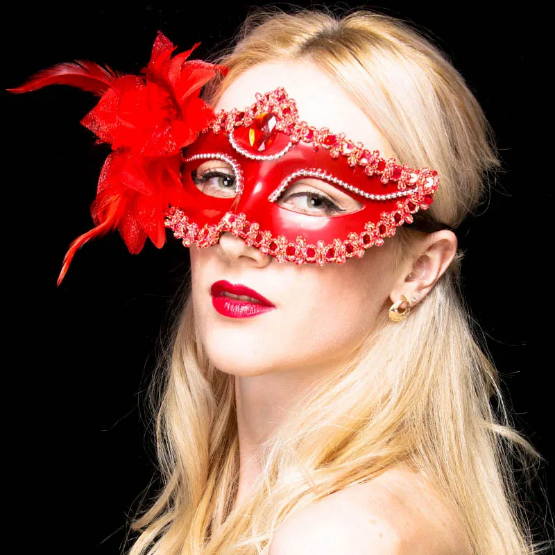 1 шт./Венецианская Танцевальная Маска с перьями кружевные цветы вечерние