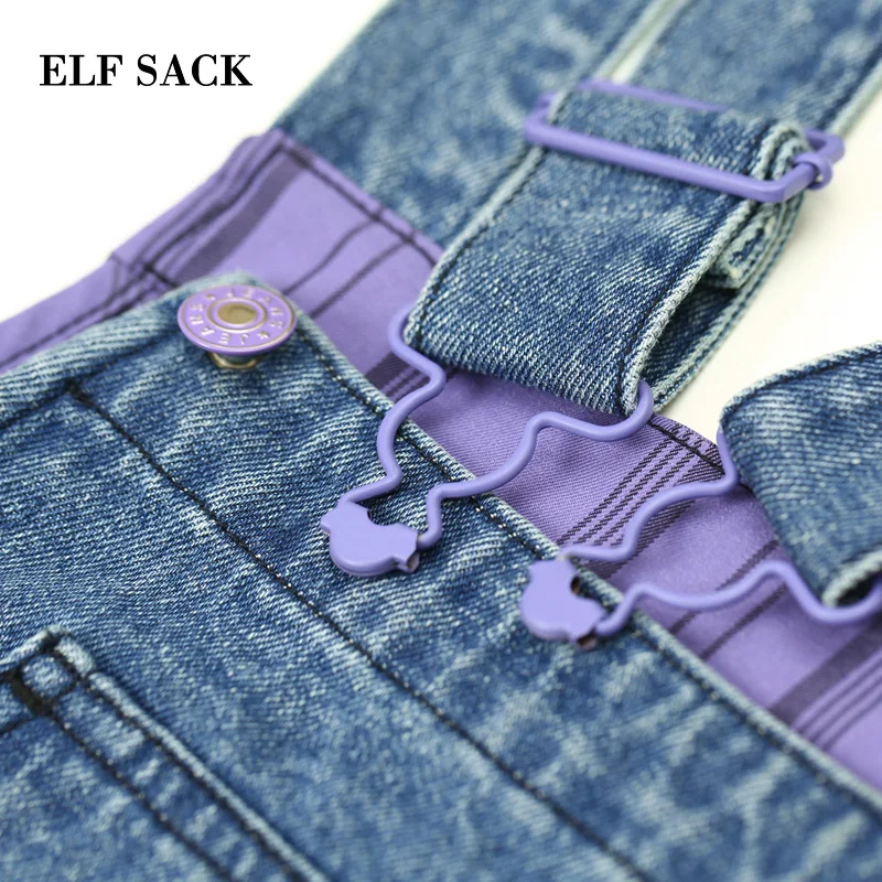 ELFSACK, новинка весны, женское платье на бретелях, повседневное, хлопок, прямое, до колена, женское платье большого размера, пэчворк, женское платье в клетку